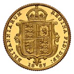 1887 Great Britain Gold Half Sovereign PF-66 UCAM NGC
