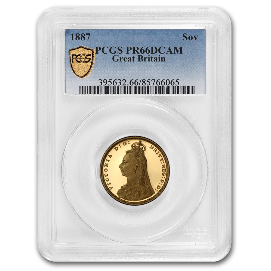 1887 Great Britain Gold Sovereign Victoria PR-66 DCAM PCGS