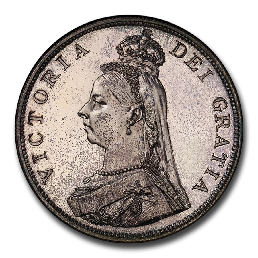 1887 Great Britain Silver Double Florin Victoria PR-64 Cameo PCG