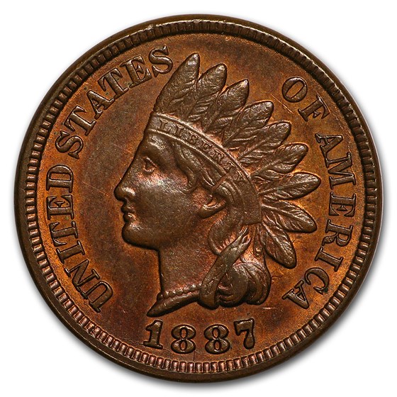 1887 Indian Head Cent AU 1887 Indian Head Cent AU