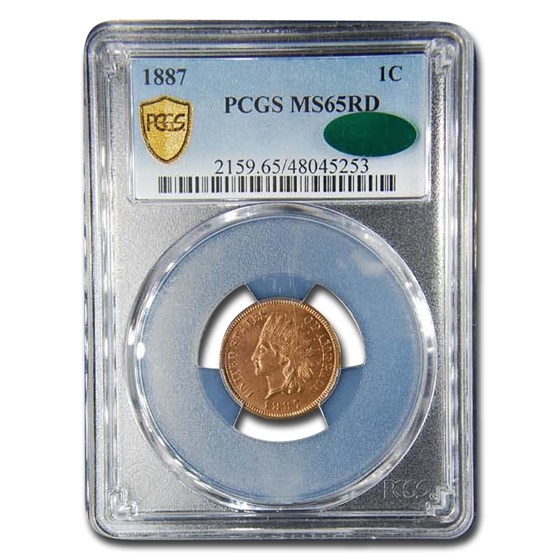 1887 Indian Head Cent MS-65 PCGS CAC (Red) 1887 Indian Head Cent MS-65 PCGS CAC (Red)
