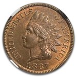 1887 Indian Head Cent MS-66 NGC (Red/Brown)