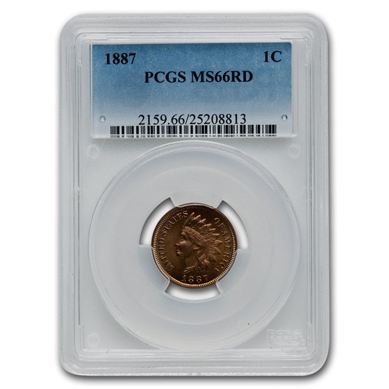 1887 Indian Head Cent MS-66 PCGS (Red) 1887 Indian Head Cent MS-66 PCGS (Red)