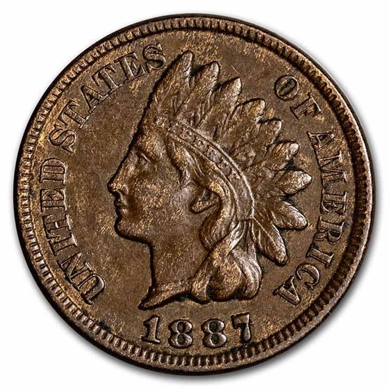 1887 Indian Head Cent XF Details 1887 Indian Head Cent XF Details
