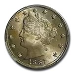 1887 Liberty Head V Nickel MS-64 PCGS