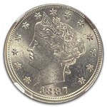 1887 Liberty Head V Nickel MS-66 NGC