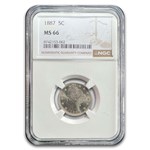 1887 Liberty Head V Nickel MS-66 NGC