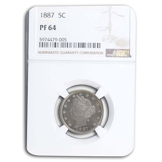 1887 Liberty Head V Nickel PF-64 NGC 1887 Liberty Head V Nickel PF-64 NGC