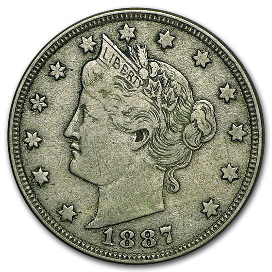 1887 Liberty Head V Nickel VF 1887 Liberty Head V Nickel VF