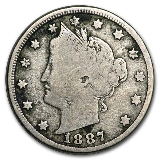 1887 Liberty Head V Nickel VG 1887 Liberty Head V Nickel VG