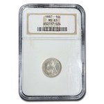 1887 Liberty Seated Dime MS-65 NGC