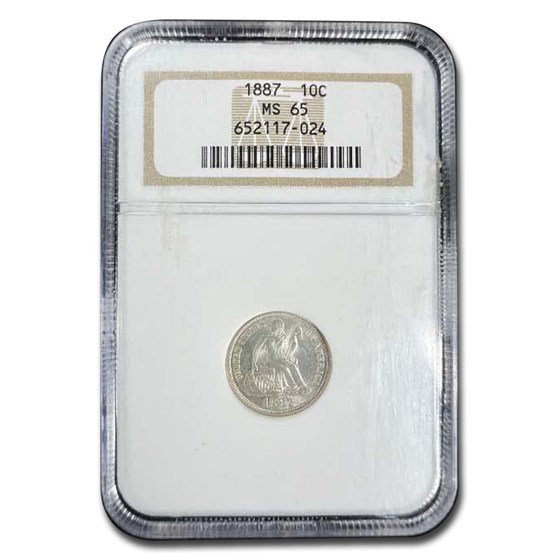 1887 Liberty Seated Dime MS-65 NGC 1887 Liberty Seated Dime MS-65 NGC