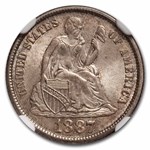 1887 Liberty Seated Dime MS-66 NGC