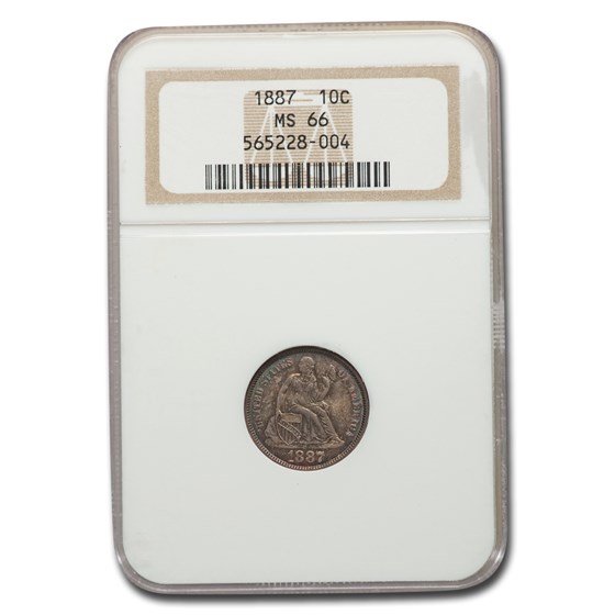 1887 Liberty Seated Dime MS-66 NGC 1887 Liberty Seated Dime MS-66 NGC