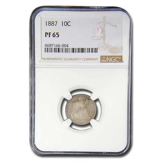 1887 Liberty Seated Dime PF-65 NGC 1887 Liberty Seated Dime PF-65 NGC