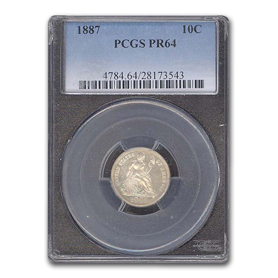1887 Liberty Seated Dime PR-64 PCGS 1887 Liberty Seated Dime PR-64 PCGS