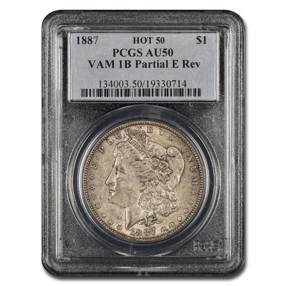 1887 Morgan Dollar AU-50 PCGS (VAM 1B, Partial E Rev, Hot 50) 1887 Morgan Dollar AU-50 PCGS (VAM 1B, Partial E Rev, Hot 50)