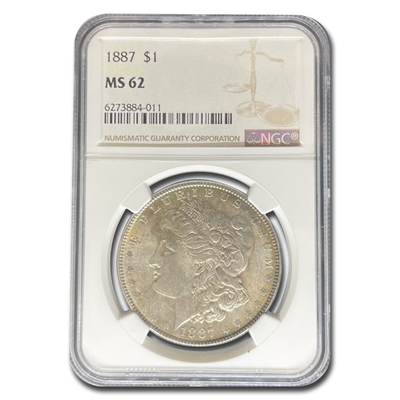 1887 Morgan Dollar MS-62 NGC