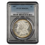 1887 Morgan Dollar MS-62 PCGS (PL)