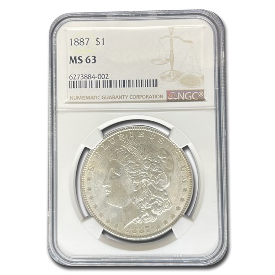 1887 Morgan Dollar MS-63 NGC 1887 Morgan Dollar MS-63 NGC