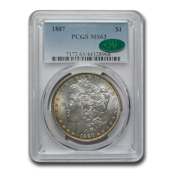 1887 Morgan Dollar MS-63 PCGS CAC