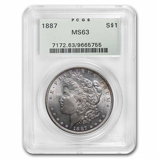 1887 Morgan Dollar MS-63 PCGS (Old Green Label) 1887 Morgan Dollar MS-63 PCGS (Old Green Label)