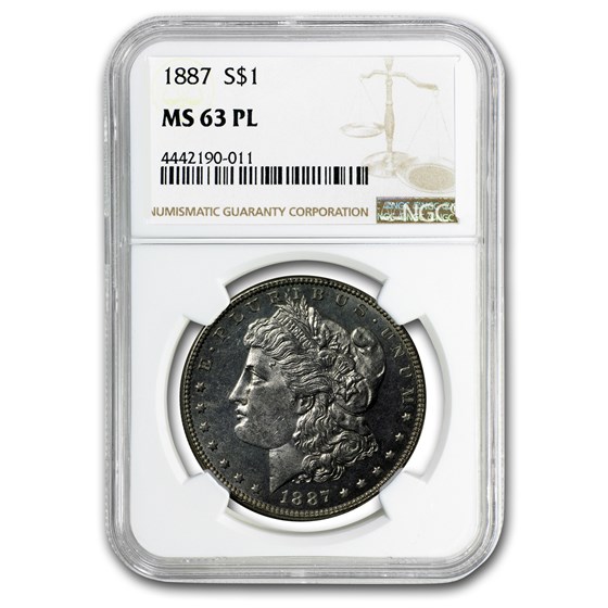 1887 Morgan Dollar MS-63 PL NGC 1887 Morgan Dollar MS-63 PL NGC