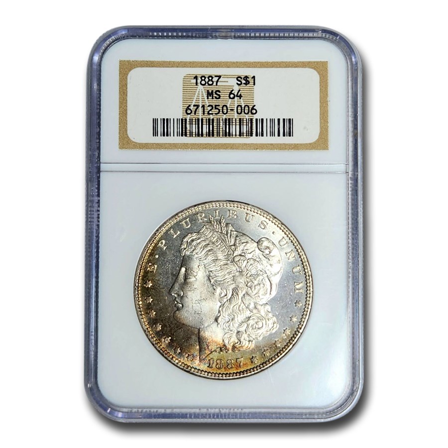 1887 Morgan Dollar MS-64 NGC (Beautifully Toned)