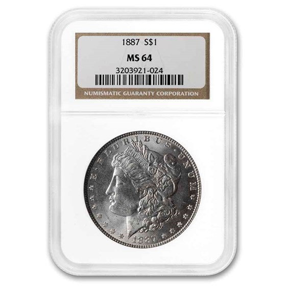 1887 Morgan Dollar MS-64 NGC 1887 Morgan Dollar MS-64 NGC