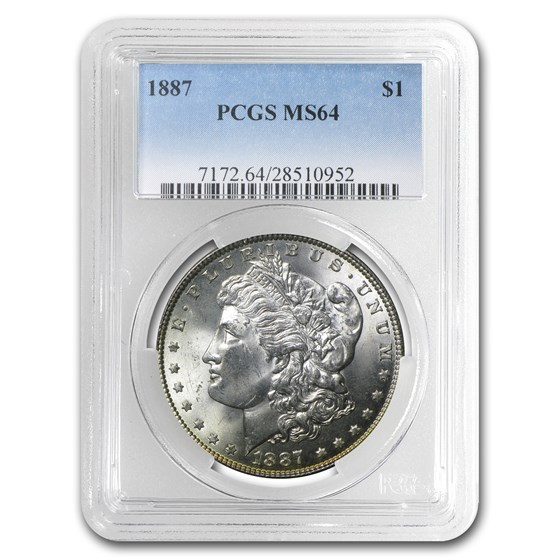 1887 Morgan Dollar MS-64 PCGS (Awesome Rev Toning) 1887 Morgan Dollar MS-64 PCGS (Awesome Rev Toning)