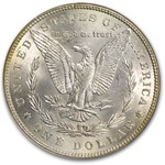 1887 Morgan Dollar MS-65 NGC (Binion Collection, Toning)
