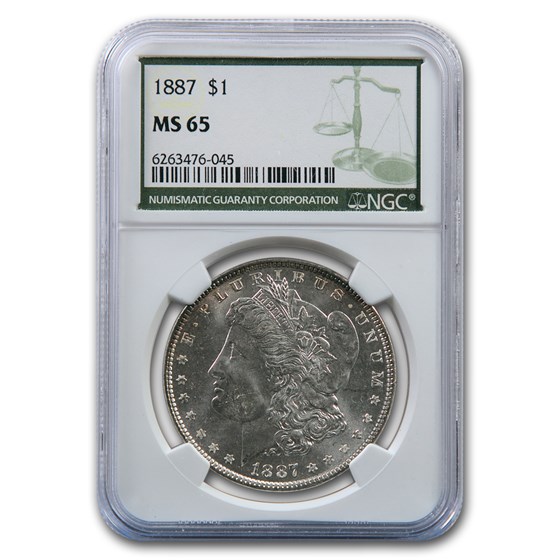 1887 Morgan Dollar MS-65 NGC (Green Label) 1887 Morgan Dollar MS-65 NGC (Green Label)