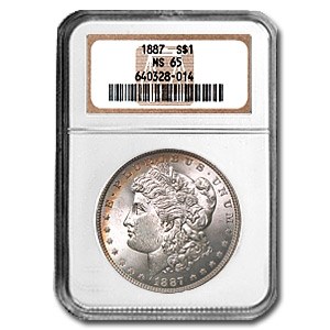 1887 Morgan Dollar MS-65 NGC (Partial Rim Toning Obv & Rev) 1887 Morgan Dollar MS-65 NGC (Partial Rim Toning Obv & Rev)