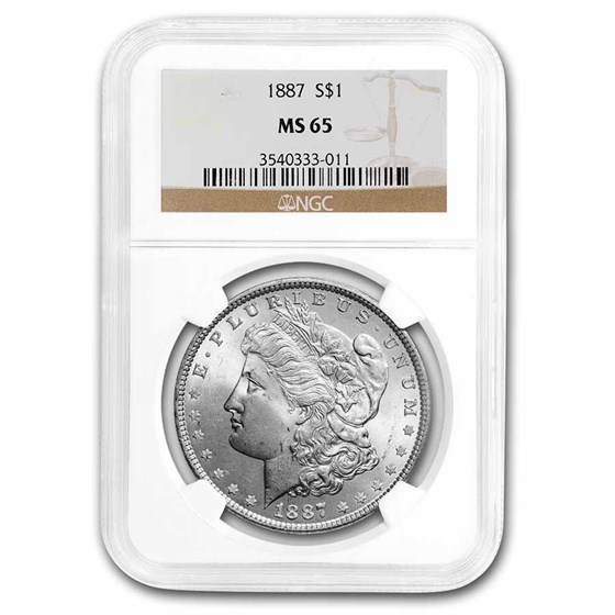 1887 Morgan Dollar MS-65 NGC 1887 Morgan Dollar MS-65 NGC