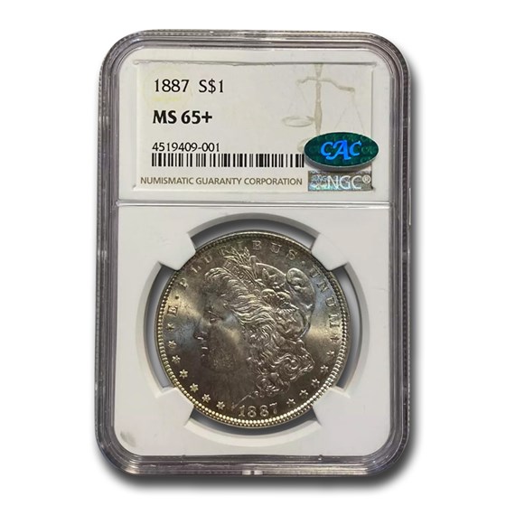 1887 Morgan Dollar MS-65+ NGC 1887 Morgan Dollar MS-65+ NGC