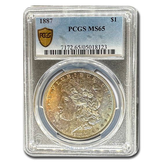 1887 Morgan Dollar MS-65 PCGS (Beautiful Toning) 1887 Morgan Dollar MS-65 PCGS (Beautiful Toning)