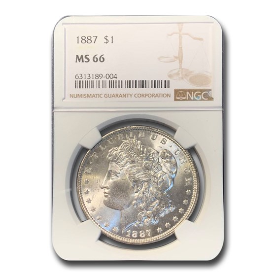 1887 Morgan Dollar MS-66 NGC 1887 Morgan Dollar MS-66 NGC