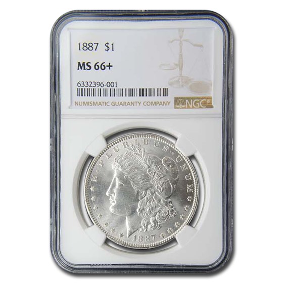 1887 Morgan Dollar MS-66+ NGC 1887 Morgan Dollar MS-66+ NGC
