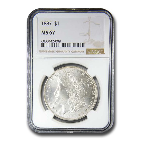 1887 Morgan Dollar MS-67 NGC 1887 Morgan Dollar MS-67 NGC