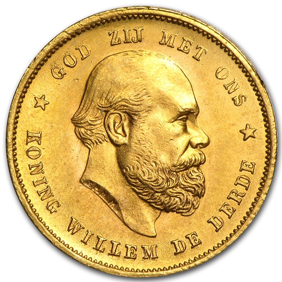 1887 Netherlands Gold 10 Guilder BU 1887 Netherlands Gold 10 Guilder BU