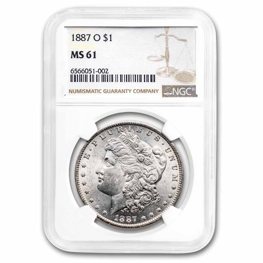 1887-O Morgan Dollar MS-61 NGC