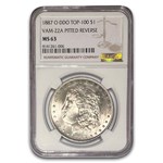 1887-O Morgan Dollar MS-63 NGC (DDO, VAM-22A Pitted Reverse)