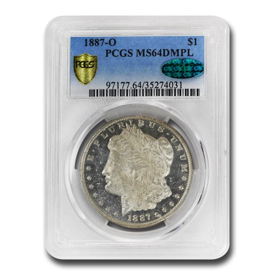 1887-O Morgan Dollar MS-64 DMPL PCGS CAC 1887-O Morgan Dollar MS-64 DMPL PCGS CAC