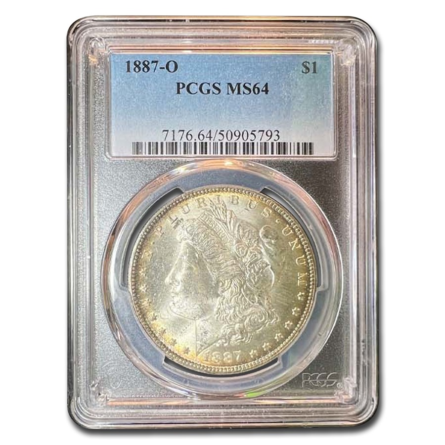 1887-O Morgan Dollar MS-64 PCGS (Attractive Obv/Rev Toning)