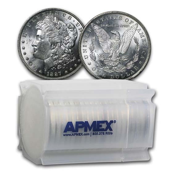 1887-O Morgan Dollars BU (20 Count Roll) 1887-O Morgan Dollars BU (20 Count Roll)