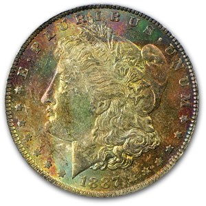 1887-O MS-62 PCGS (VAM-5, Chunky Obverse Toning) 1887-O MS-62 PCGS (VAM-5, Chunky Obverse Toning)