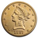 1887-S $10 Liberty Gold Eagle AU
