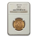 1887-S $10 Liberty Gold Eagle MS-63 NGC