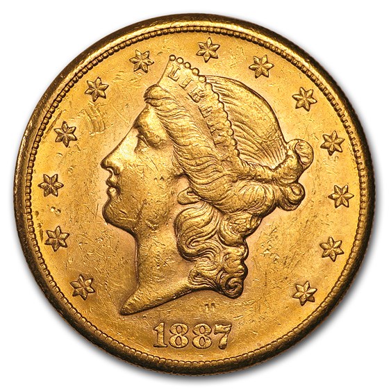 1887-S $20 Liberty Gold Double Eagle AU 1887-S $20 Liberty Gold Double Eagle AU