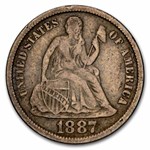 1887-S Liberty Seated Dime VF